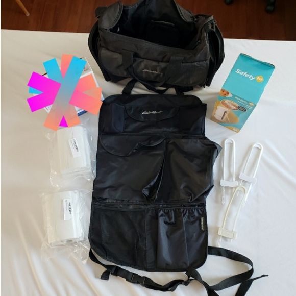 Eddie Bauer Other - Bundle of Baby Bag, Organizer & Safety Ite…
